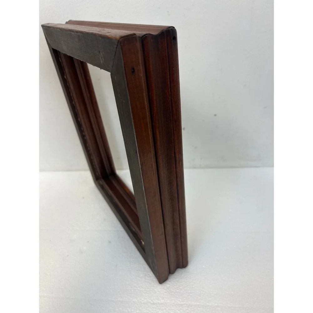 Victorian Antique Carved Deep Wood Picture Frame Fits 9x11 Brown Walnut Wall Art